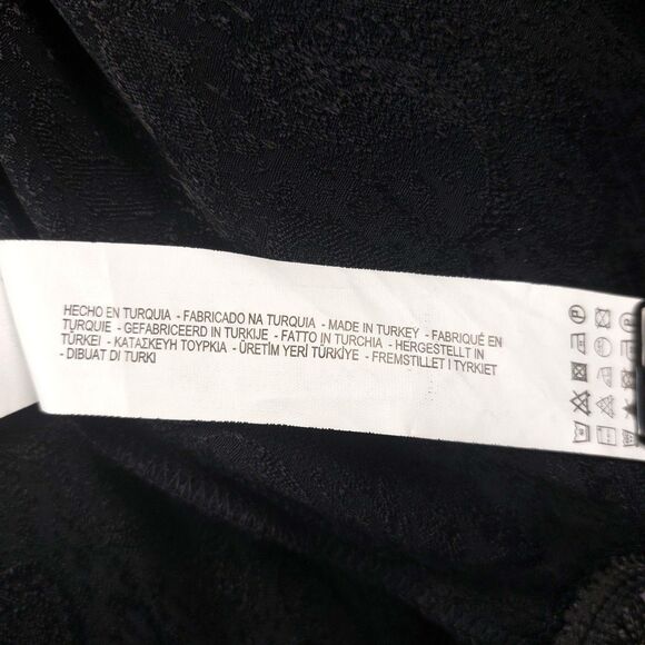 Zara Black Label Kimono Jacket Small Black Paisley Fringe Boho Lightweight - Picture 9 of 9